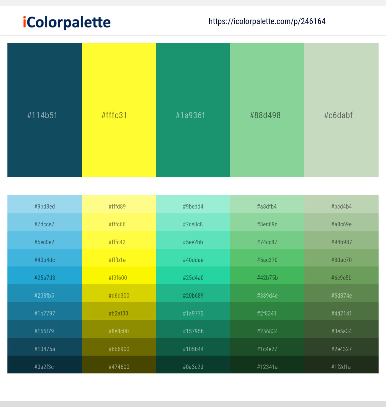 246164366 Bright Color Palettes