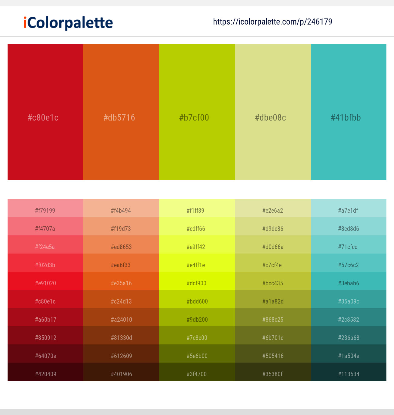 246179366 Bright Color Palettes