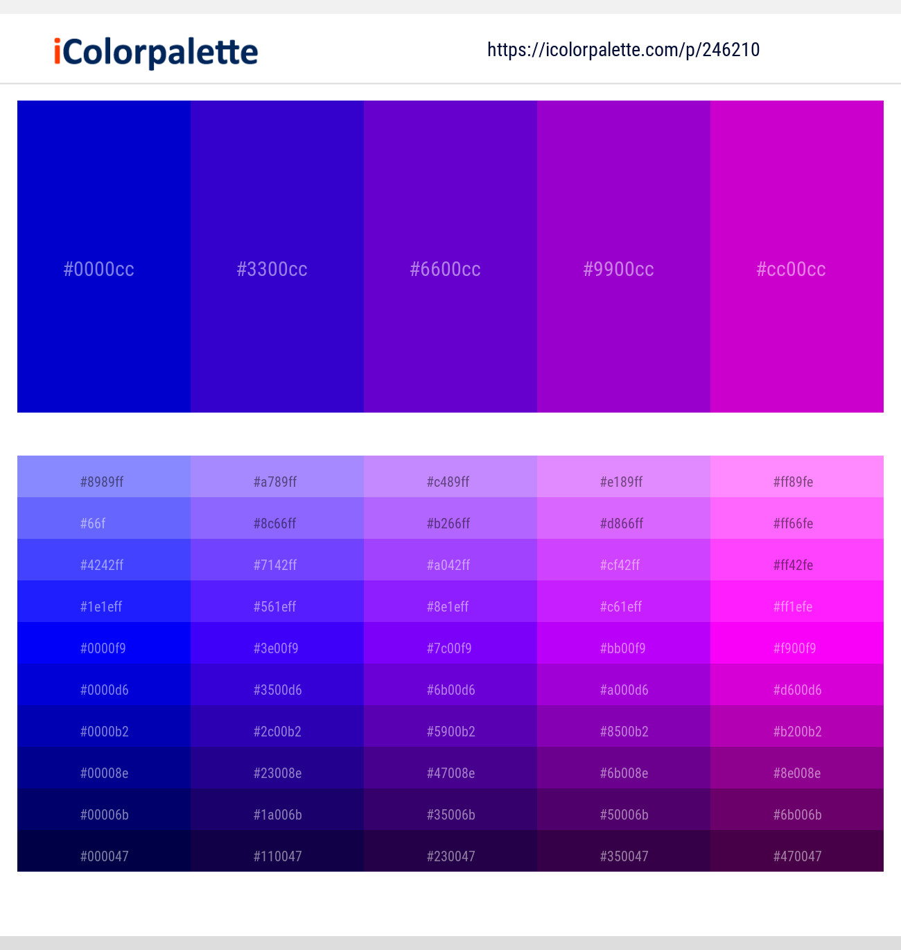 246210366 Bright Color Palettes