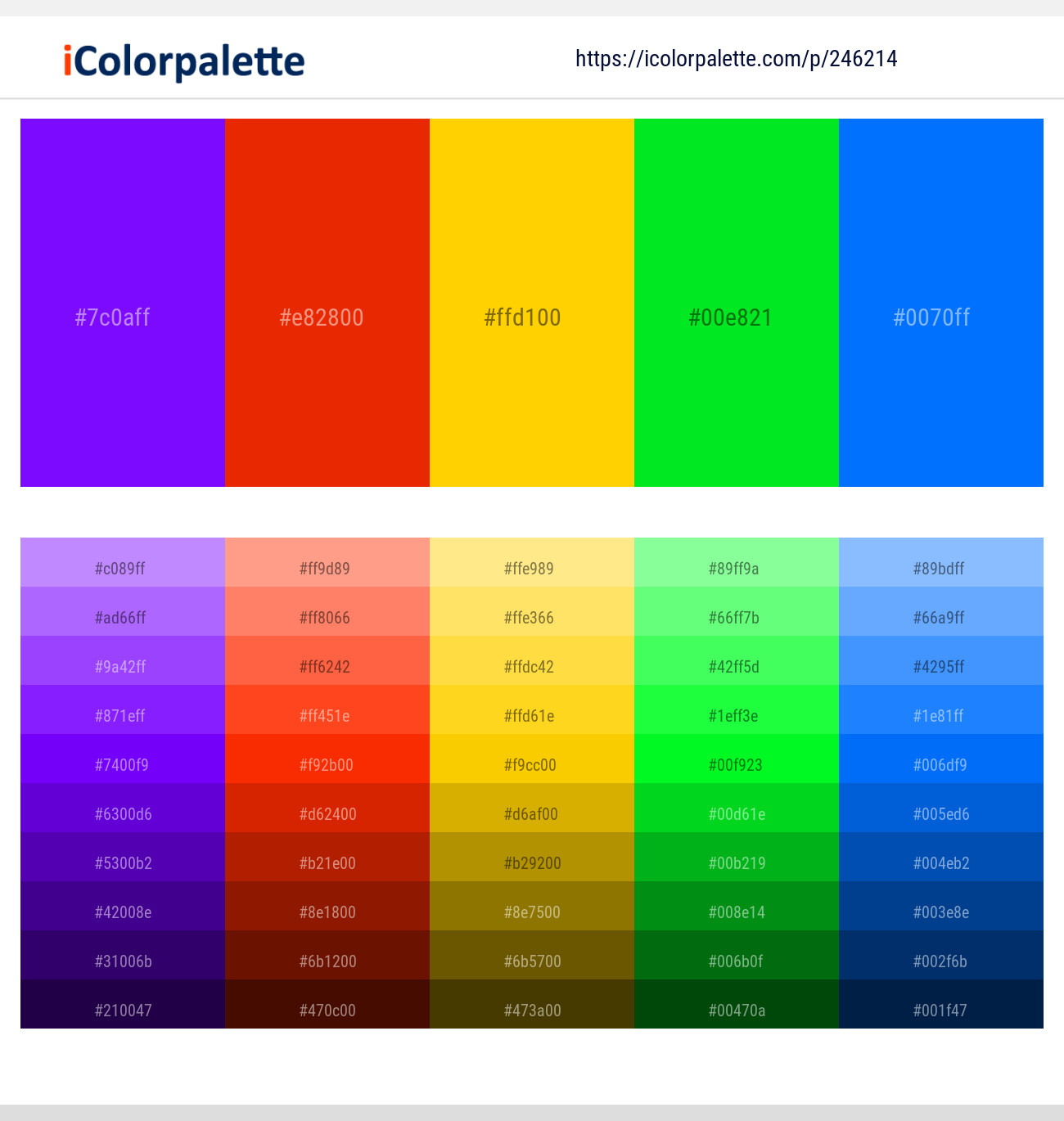 246214366 Bright Color Palettes