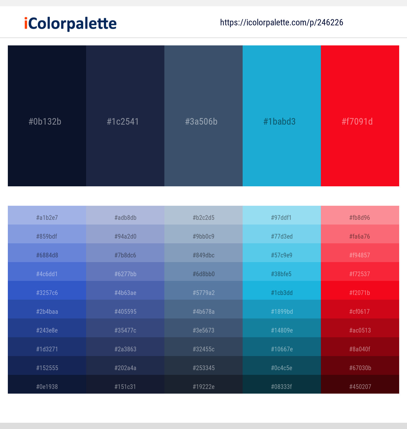 246226366 Bright Color Palettes