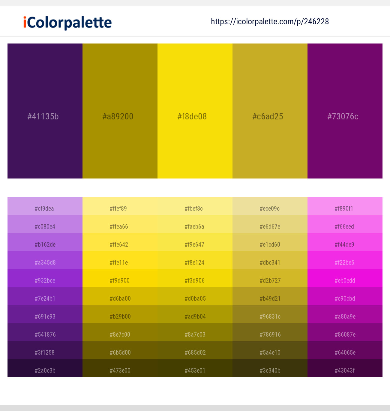 246228366 Bright Color Palettes