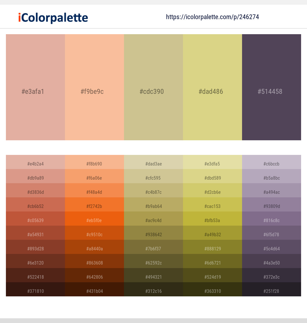 Cashmere – Rose Bud – Yuma – Deco – Mortar Color scheme