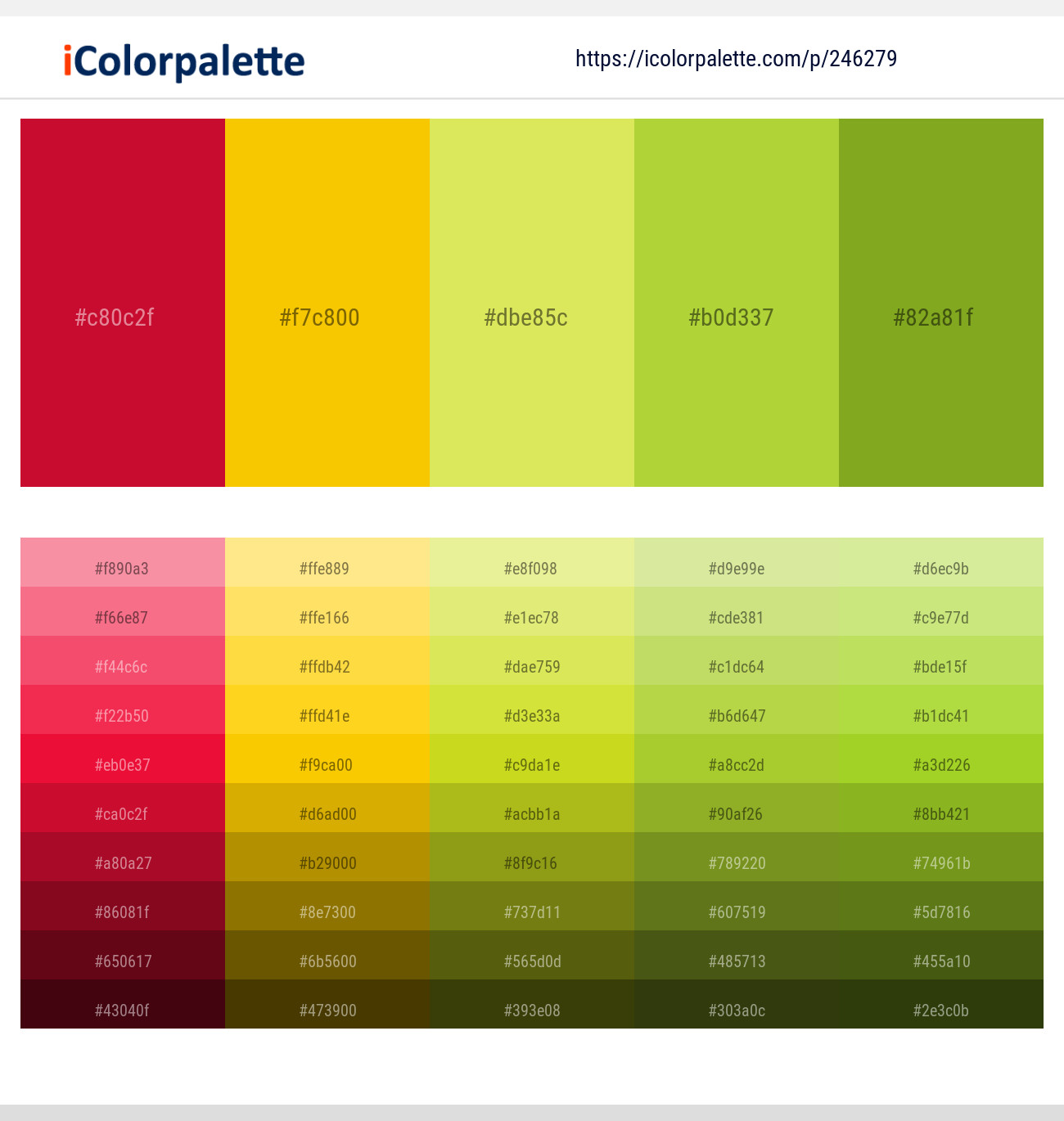 246279366 Bright Color Palettes