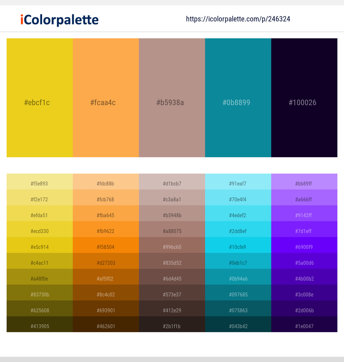 246324366 Bright Color Palettes