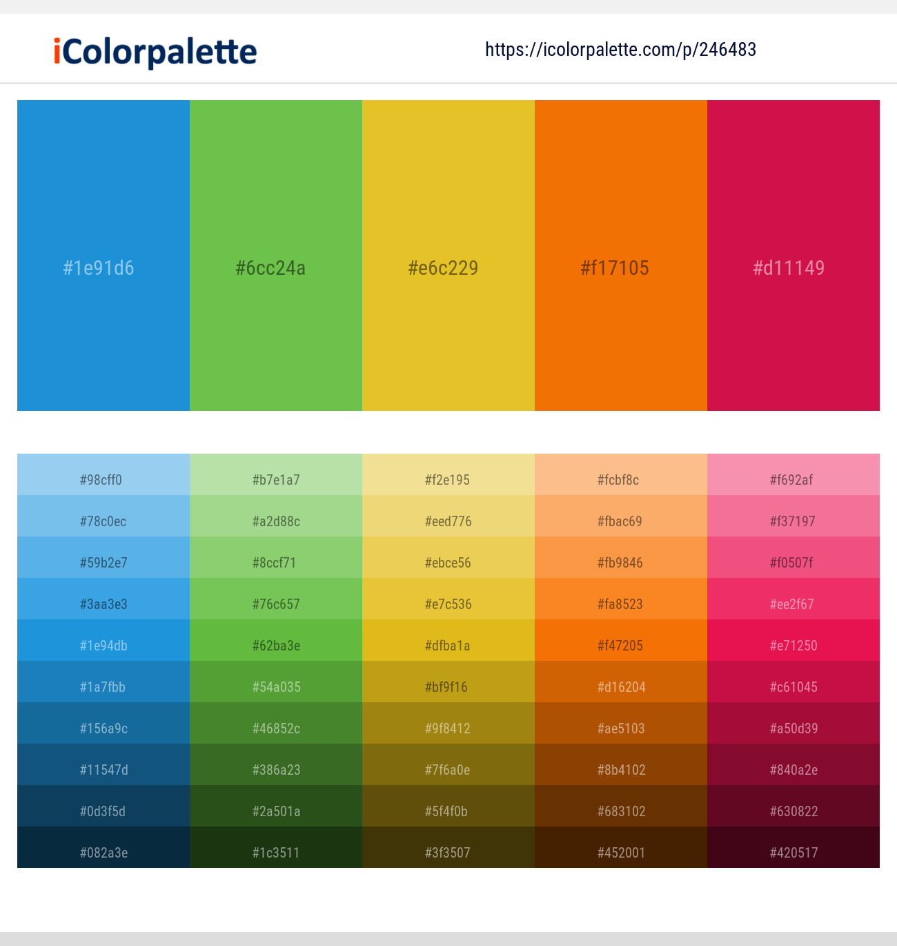 246483366 Bright Color Palettes