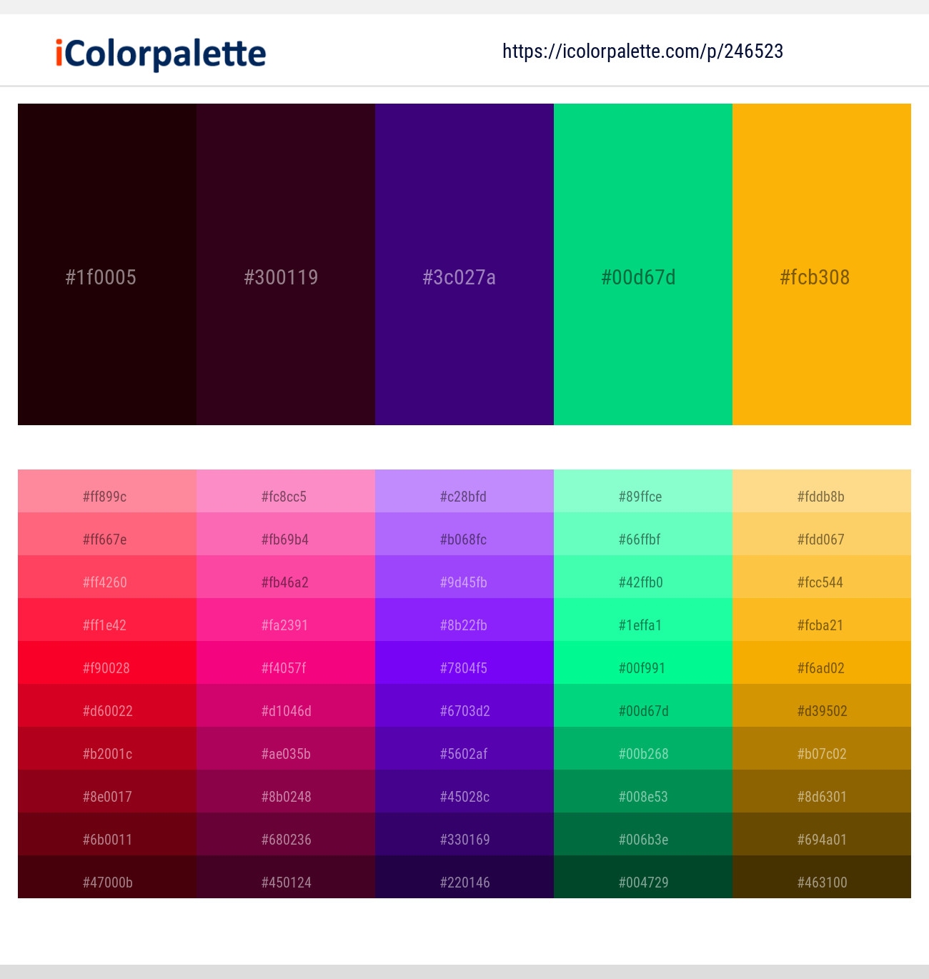 246523366 Bright Color Palettes