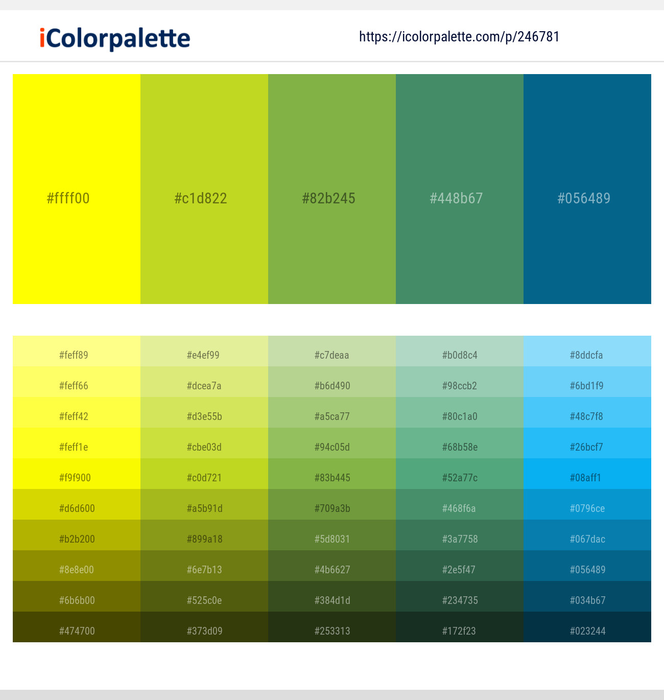 246781366 Bright Color Palettes