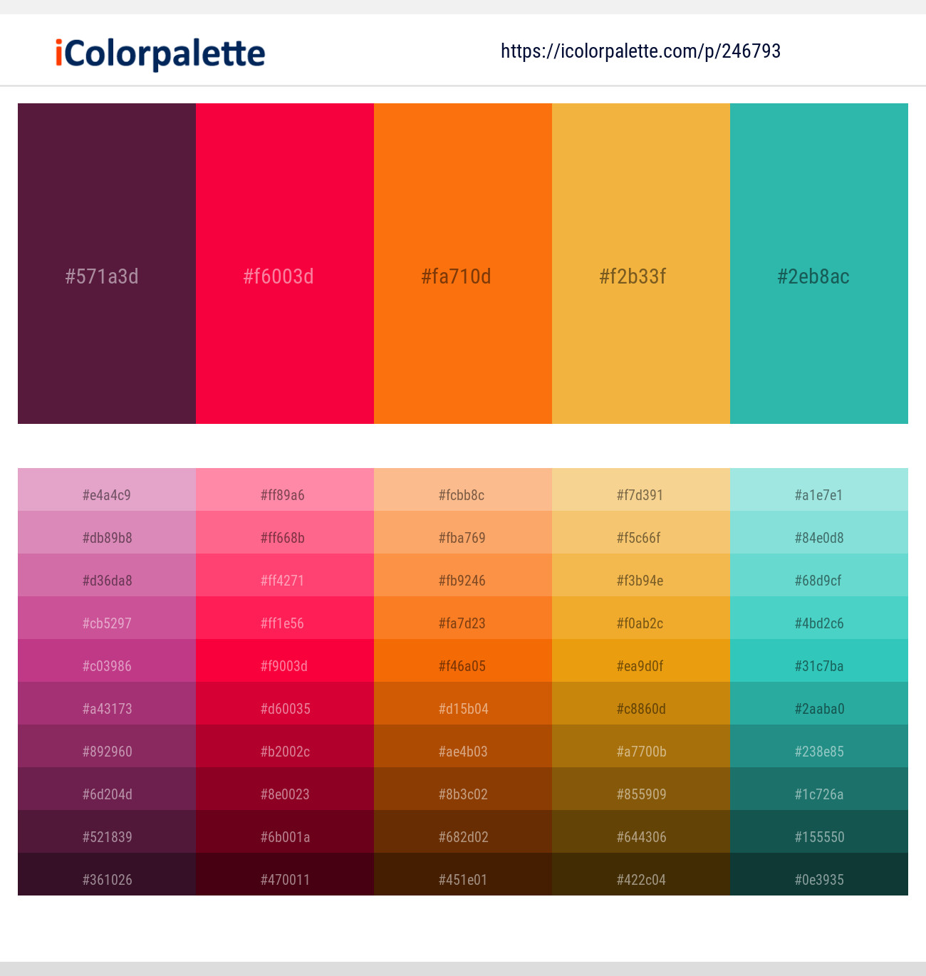 246793366 Bright Color Palettes