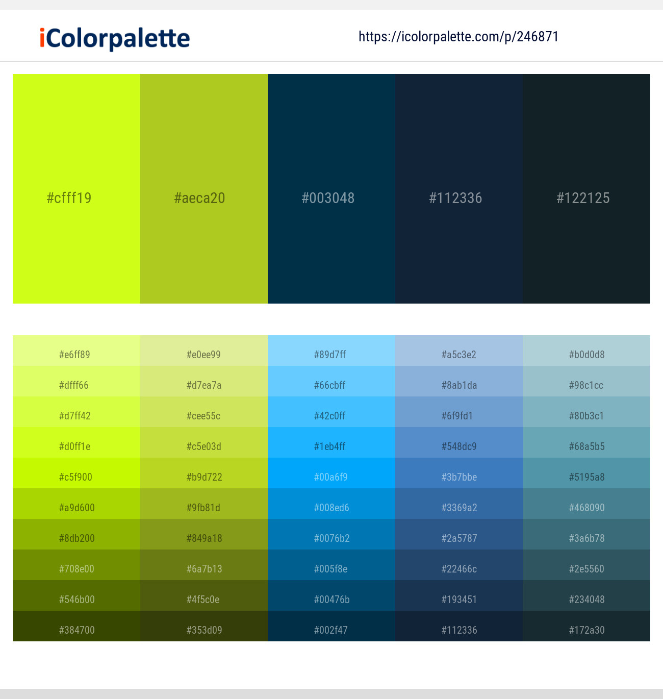 246871366 Bright Color Palettes