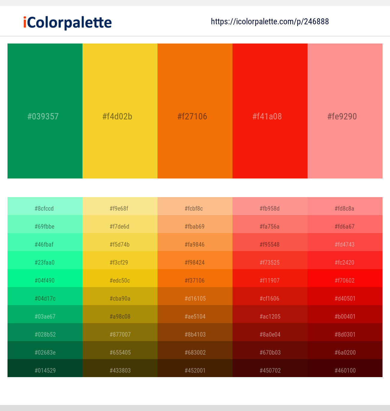 246888366 Bright Color Palettes