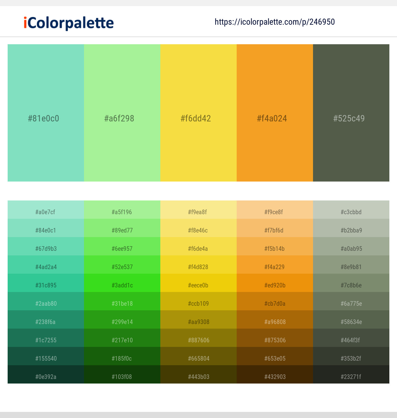 246950366 Bright Color Palettes