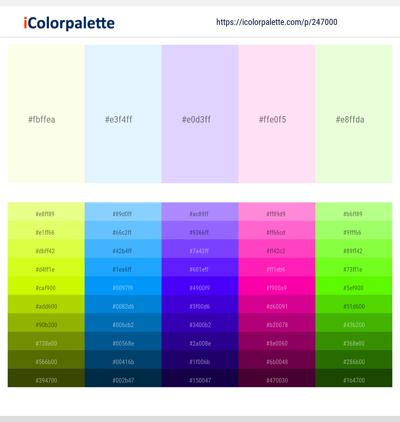 247000366 Bright Color Palettes
