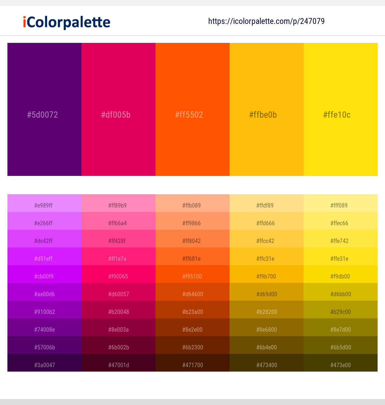247079366 Bright Color Palettes