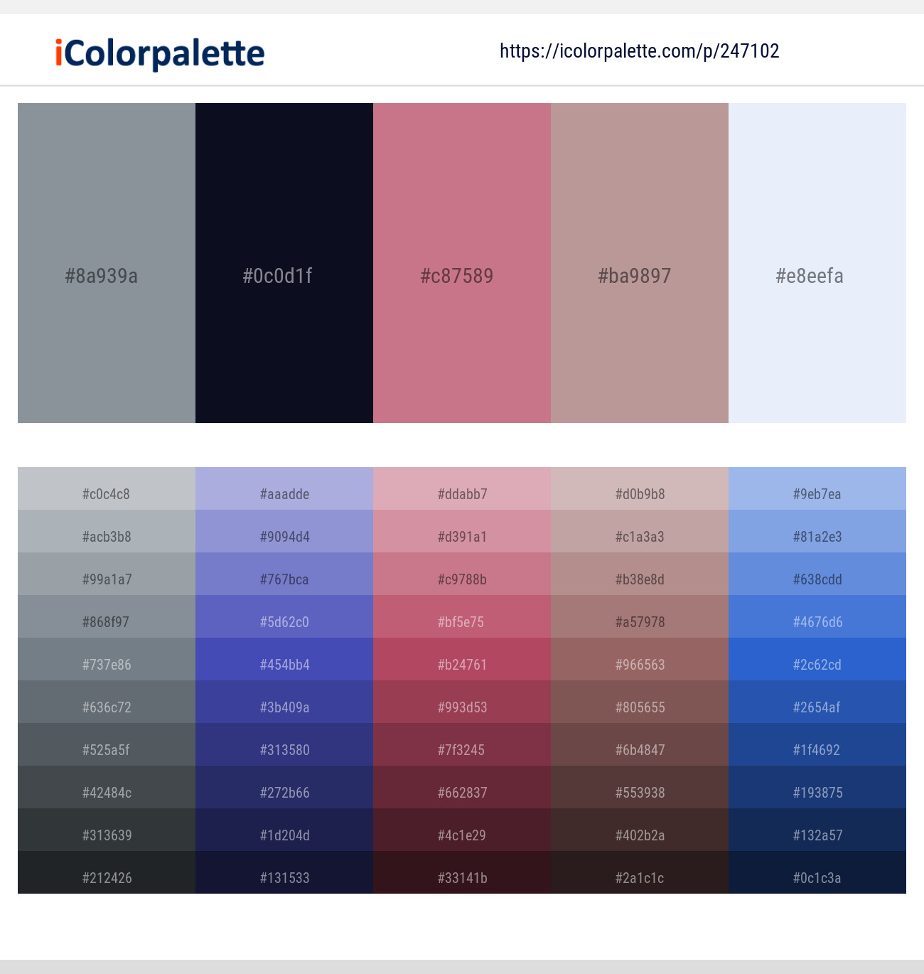 Regent Gray – Ebony – Puce – Thatch – Link Water Color scheme