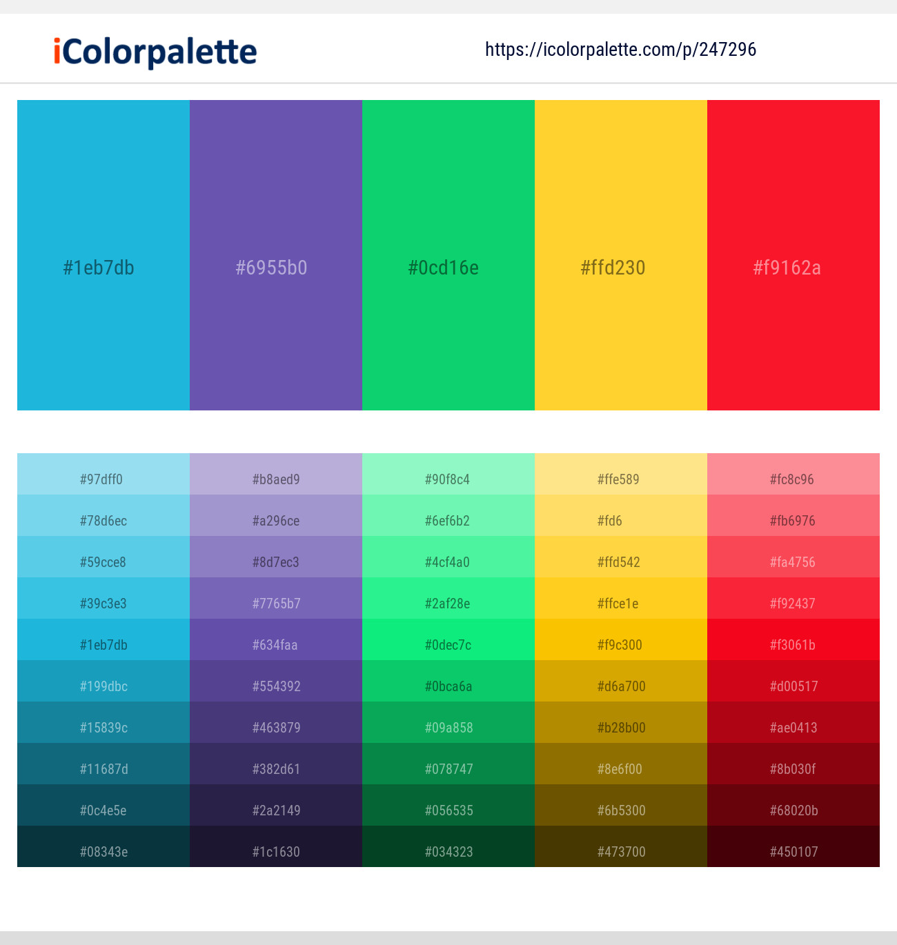 247296366 Bright Color Palettes