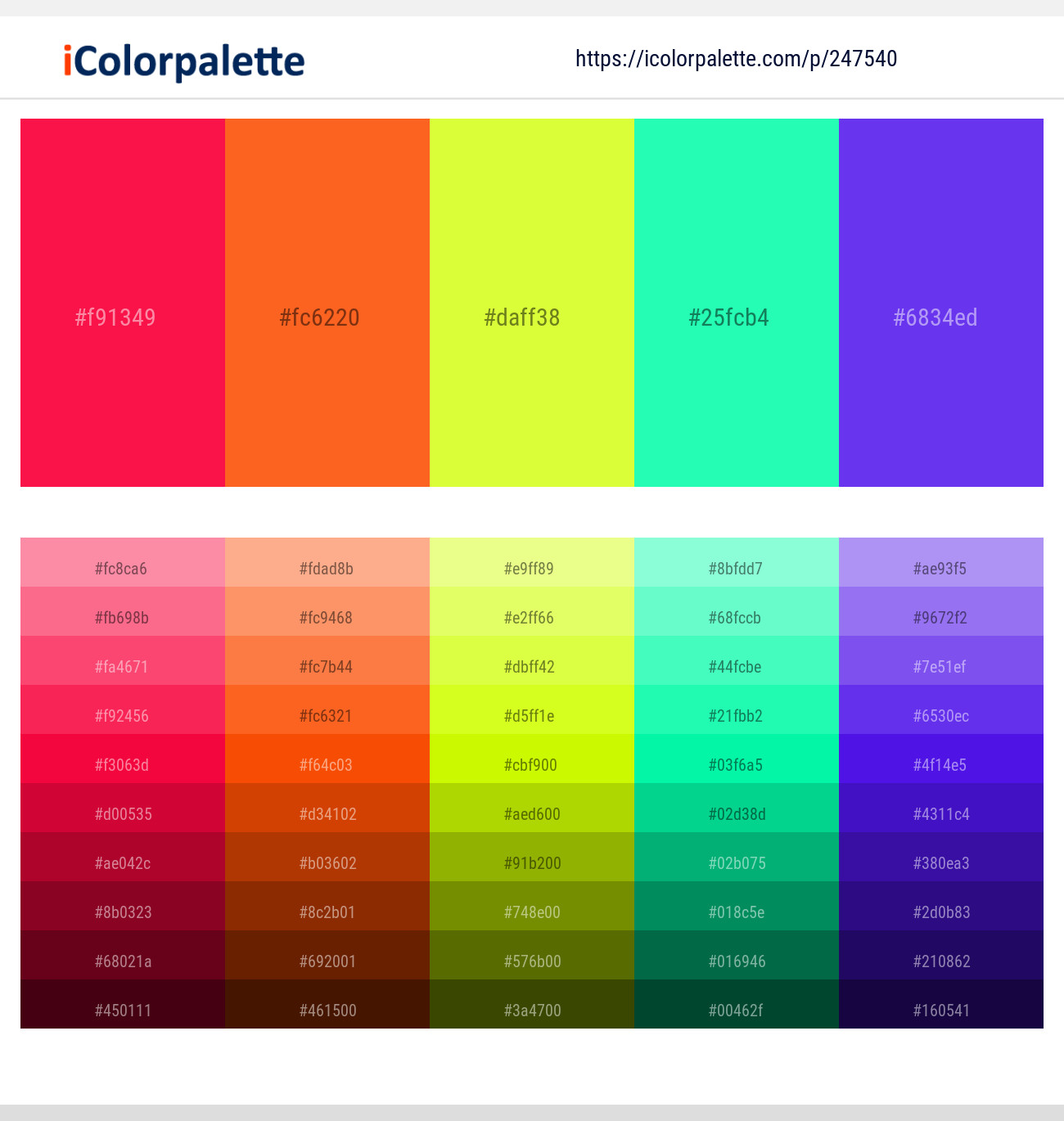 247540366 Bright Color Palettes