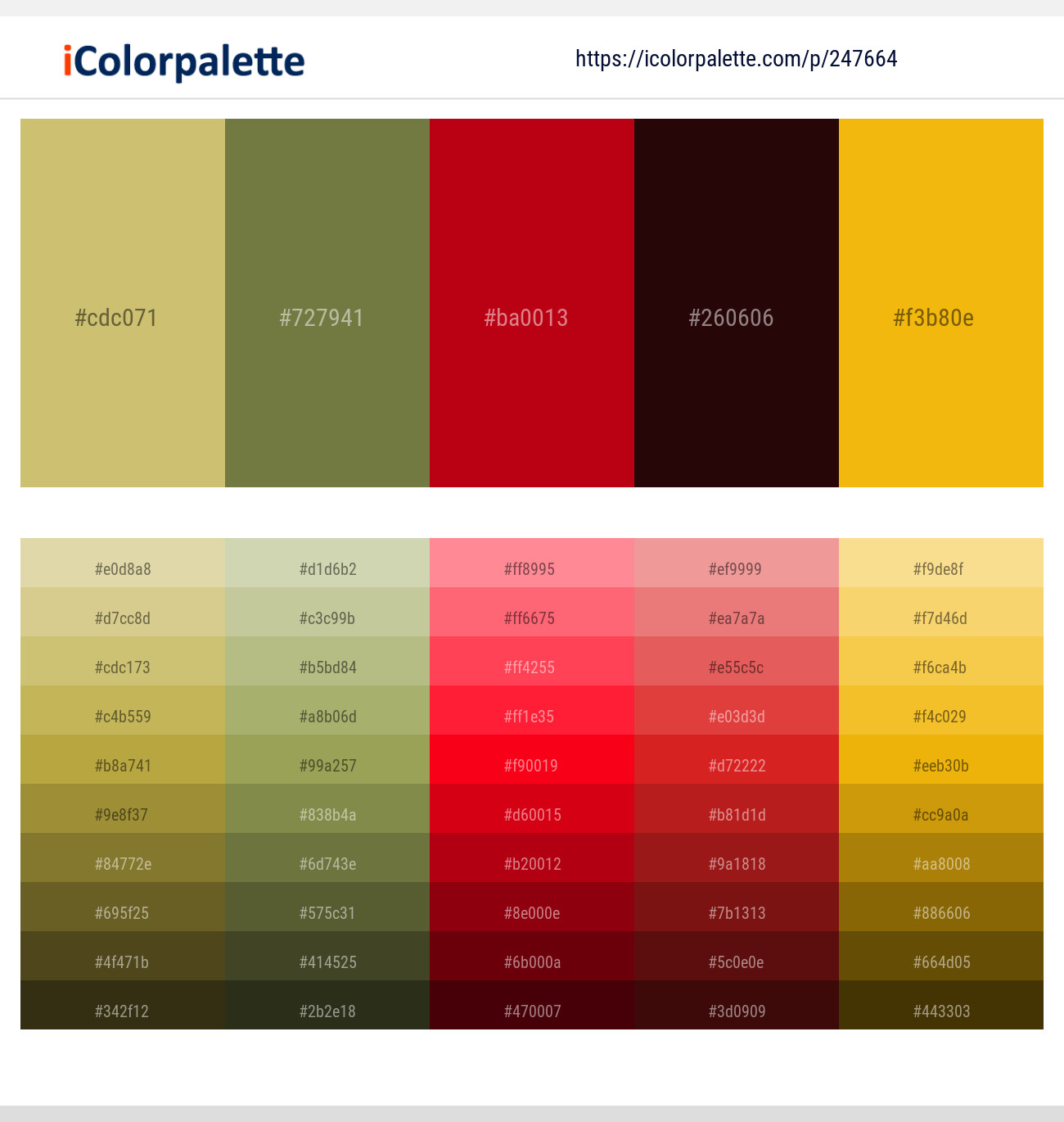 Laser – Yellow Metal – Guardsman Red – Wood Bark – Buttercup Color scheme