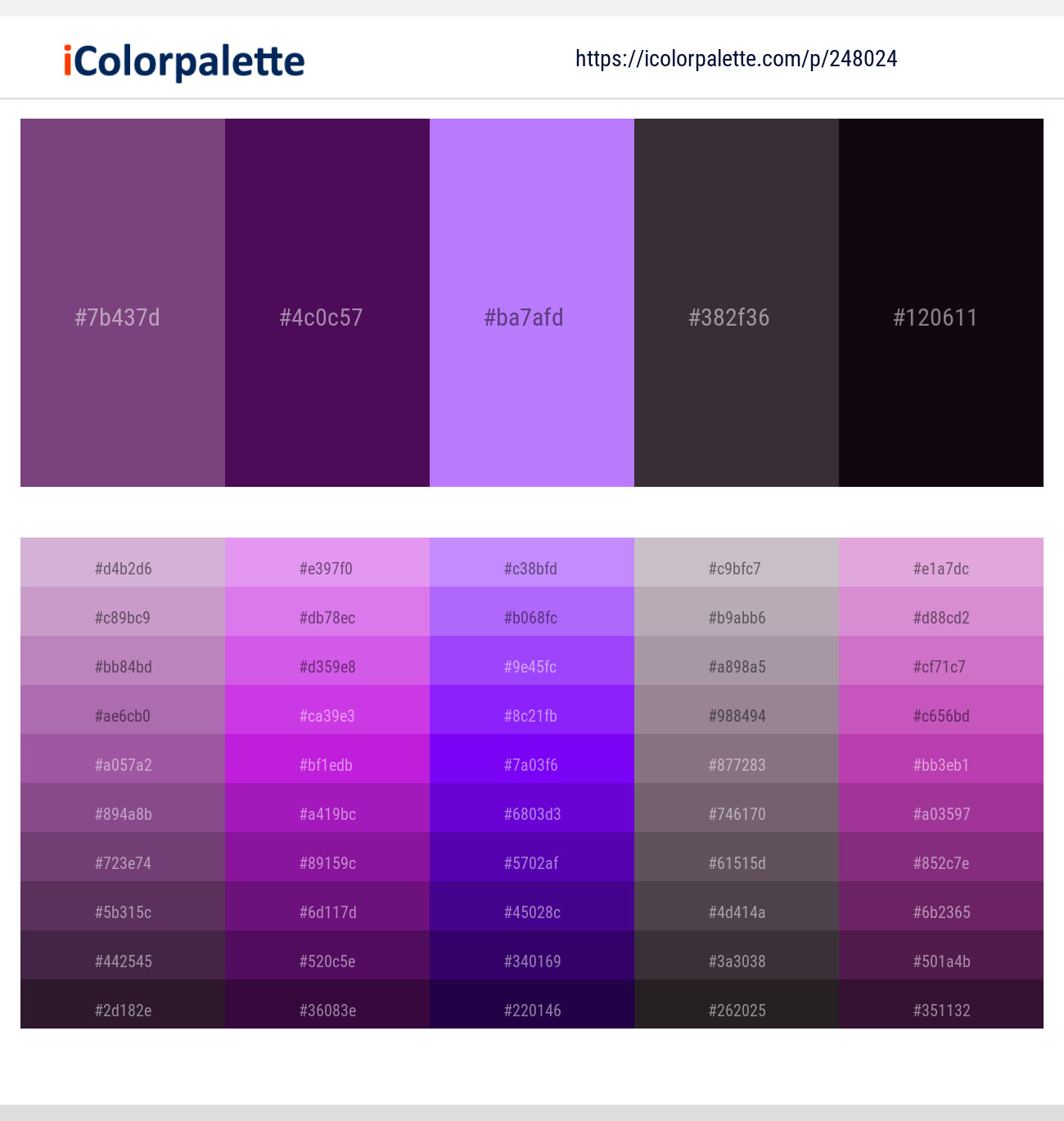 Affair – Jagger – Heliotrope – Thunder – Asphalt Color scheme