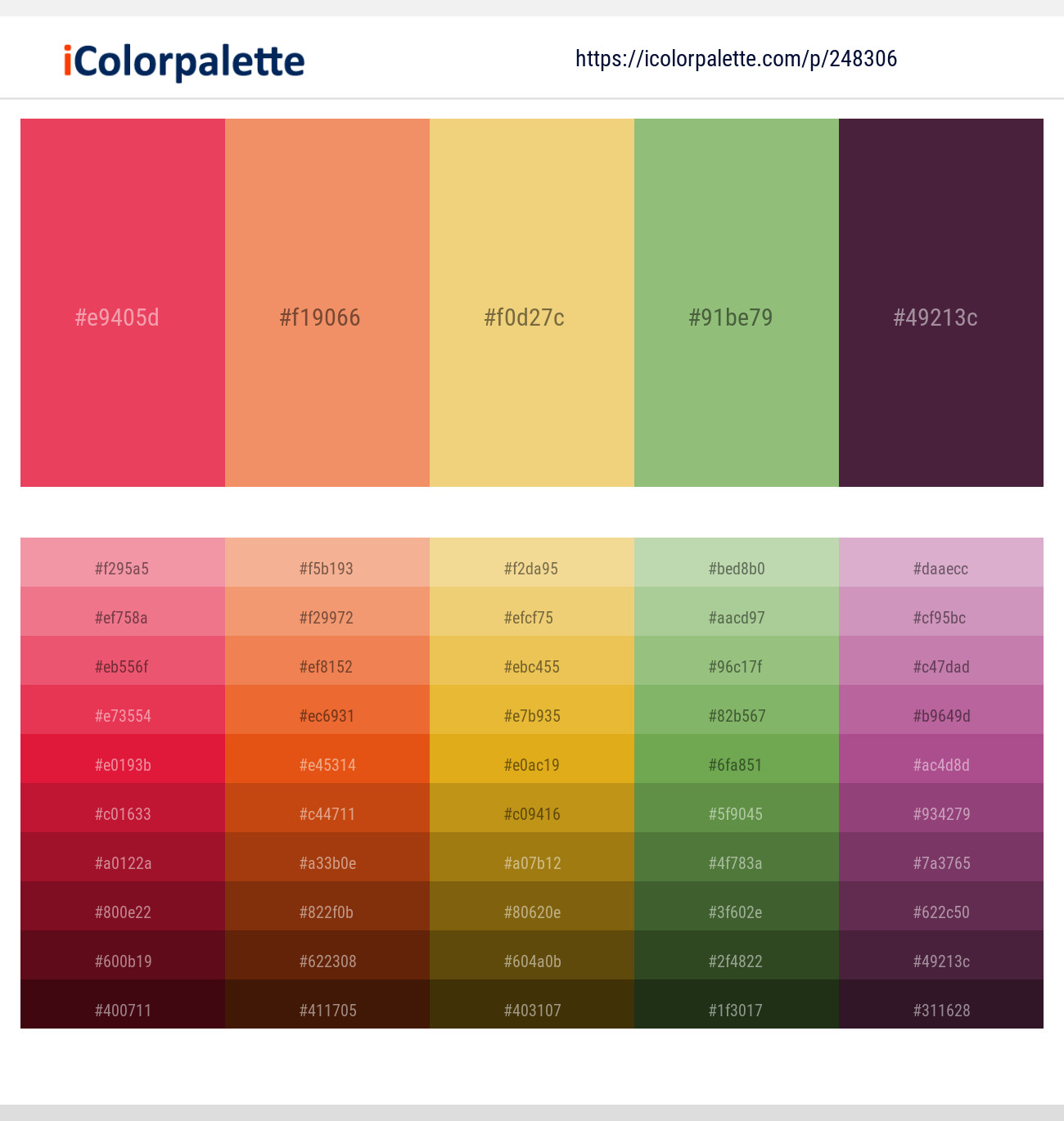 Amaranth – Sandy brown – Golden Sand – Olivine – Livid Brown Color scheme
