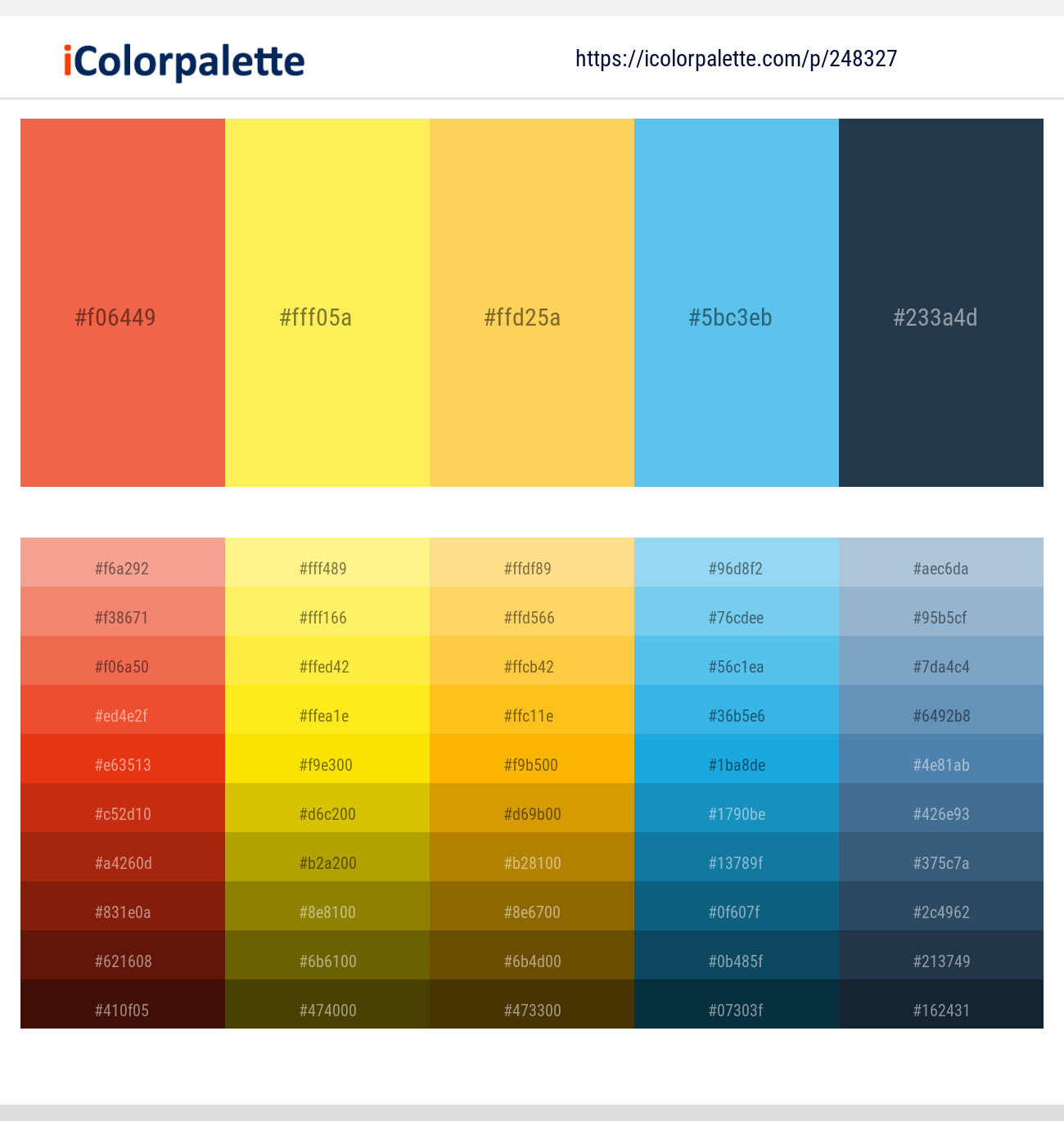 248327366 Bright Color Palettes