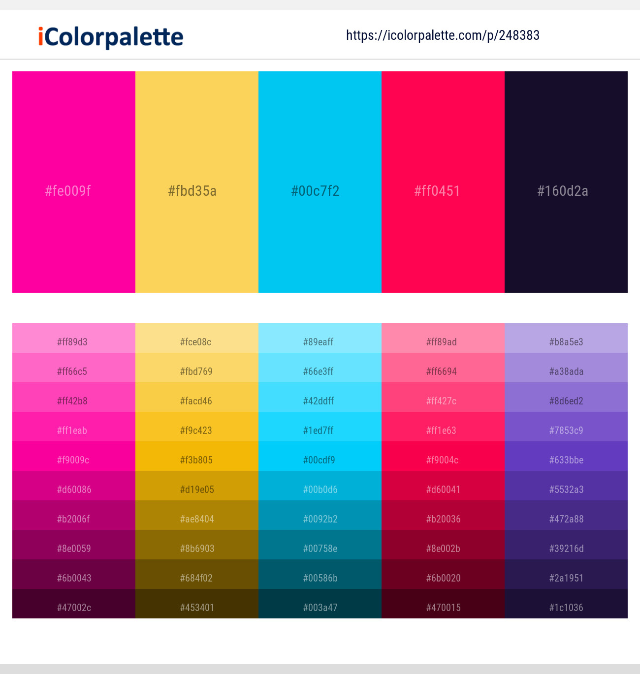 248383366 Bright Color Palettes
