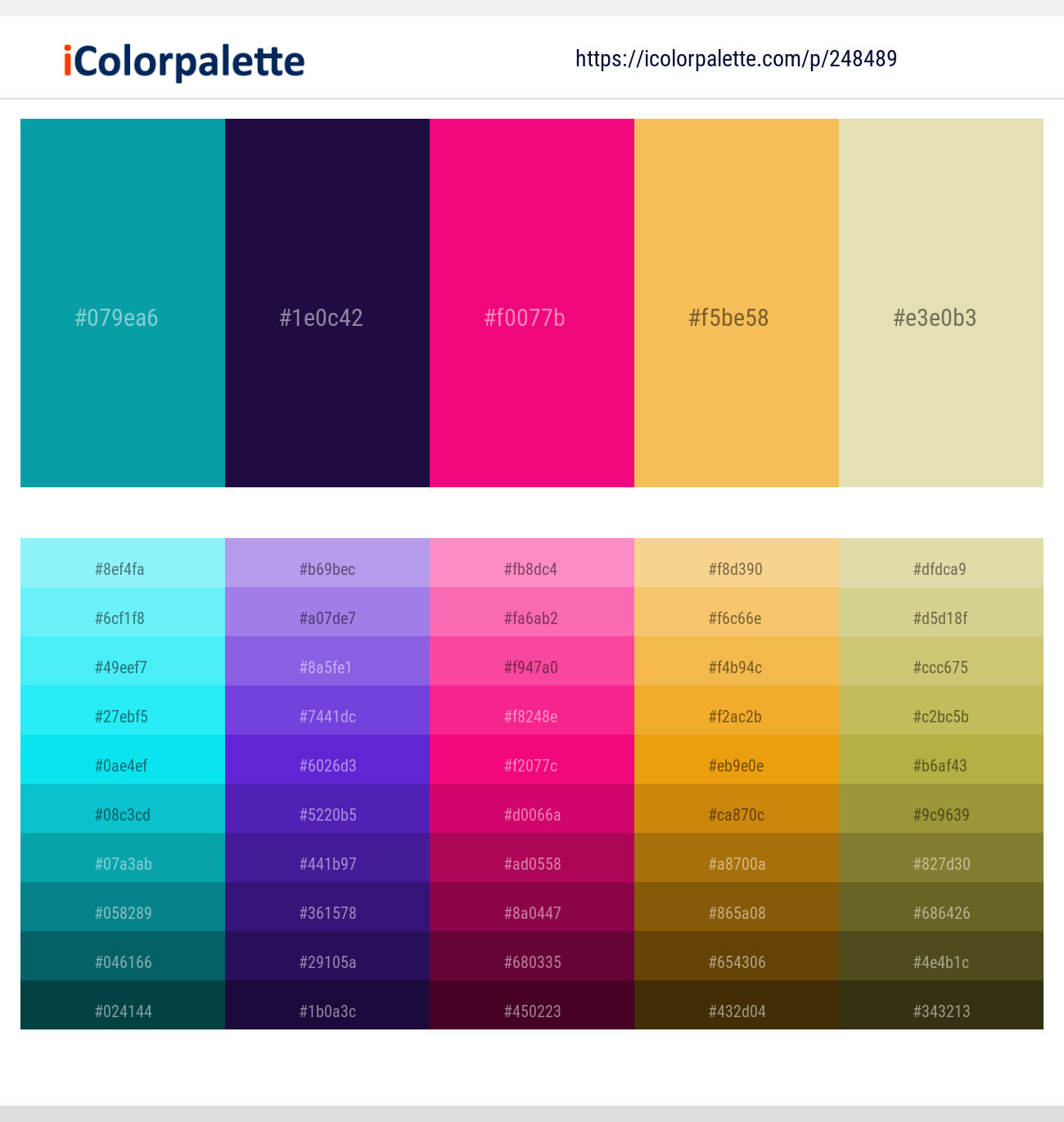 248489366 Bright Color Palettes