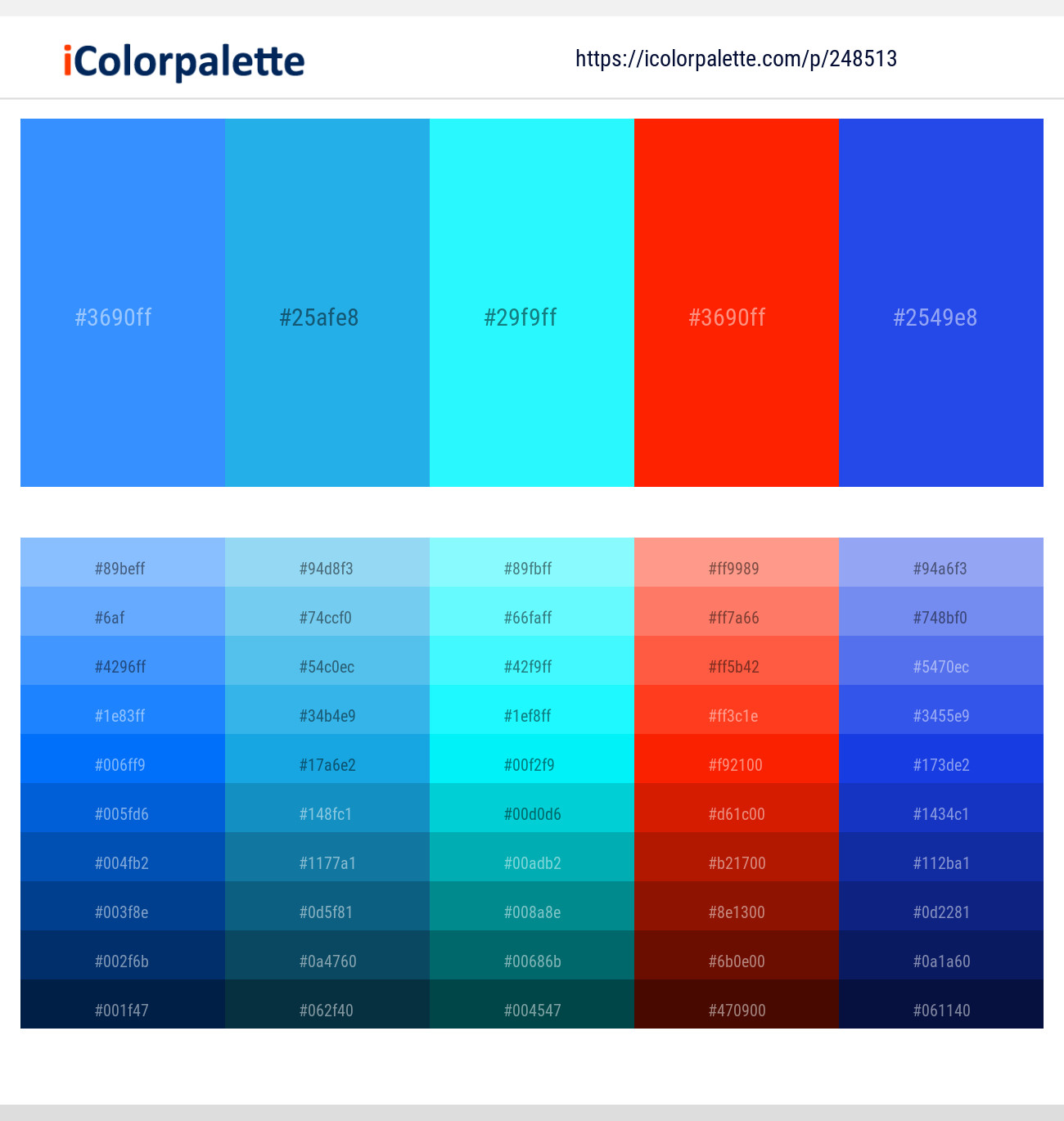 248513366 Bright Color Palettes