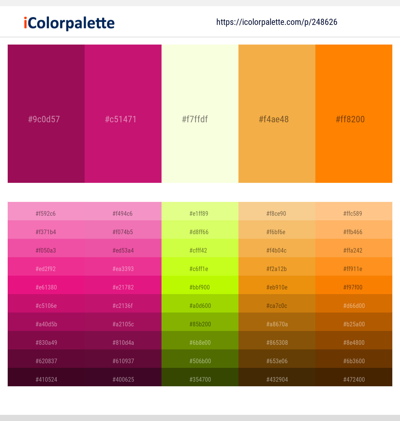 248626366 Bright Color Palettes