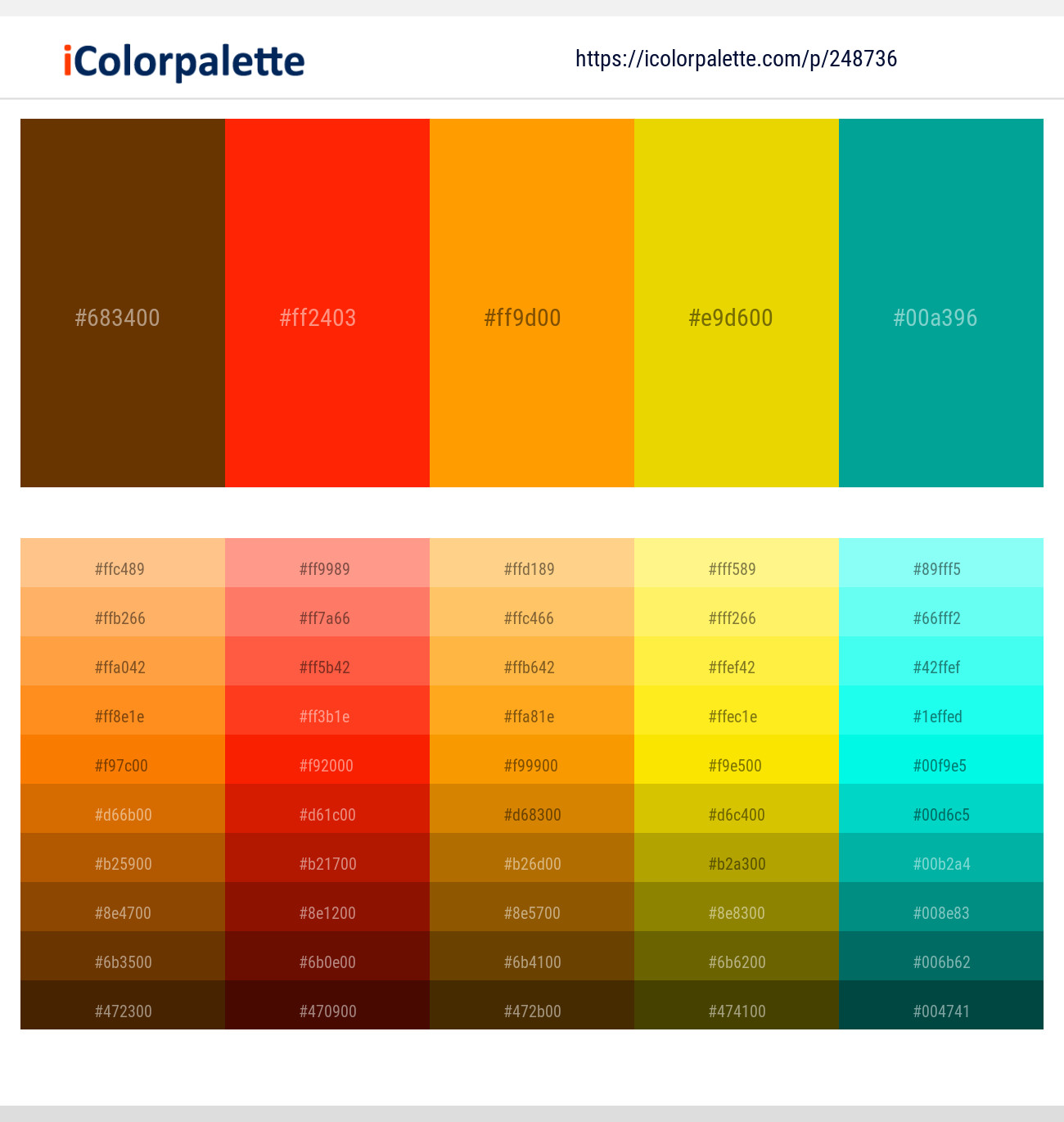 248736366 Bright Color Palettes