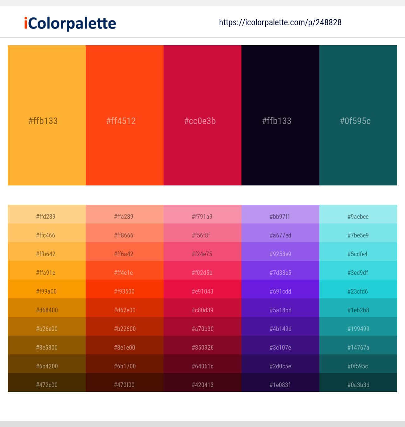 248828366 Bright Color Palettes