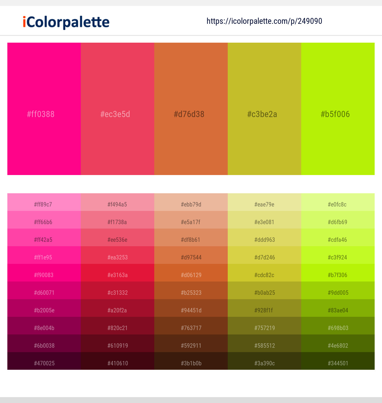 249090366 Bright Color Palettes