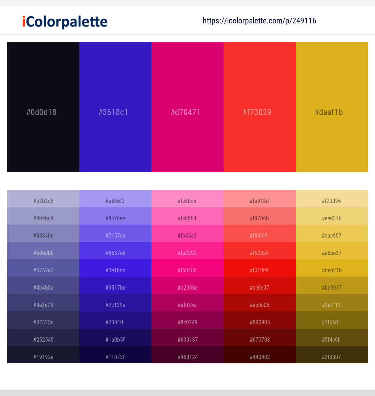 249116366 Bright Color Palettes