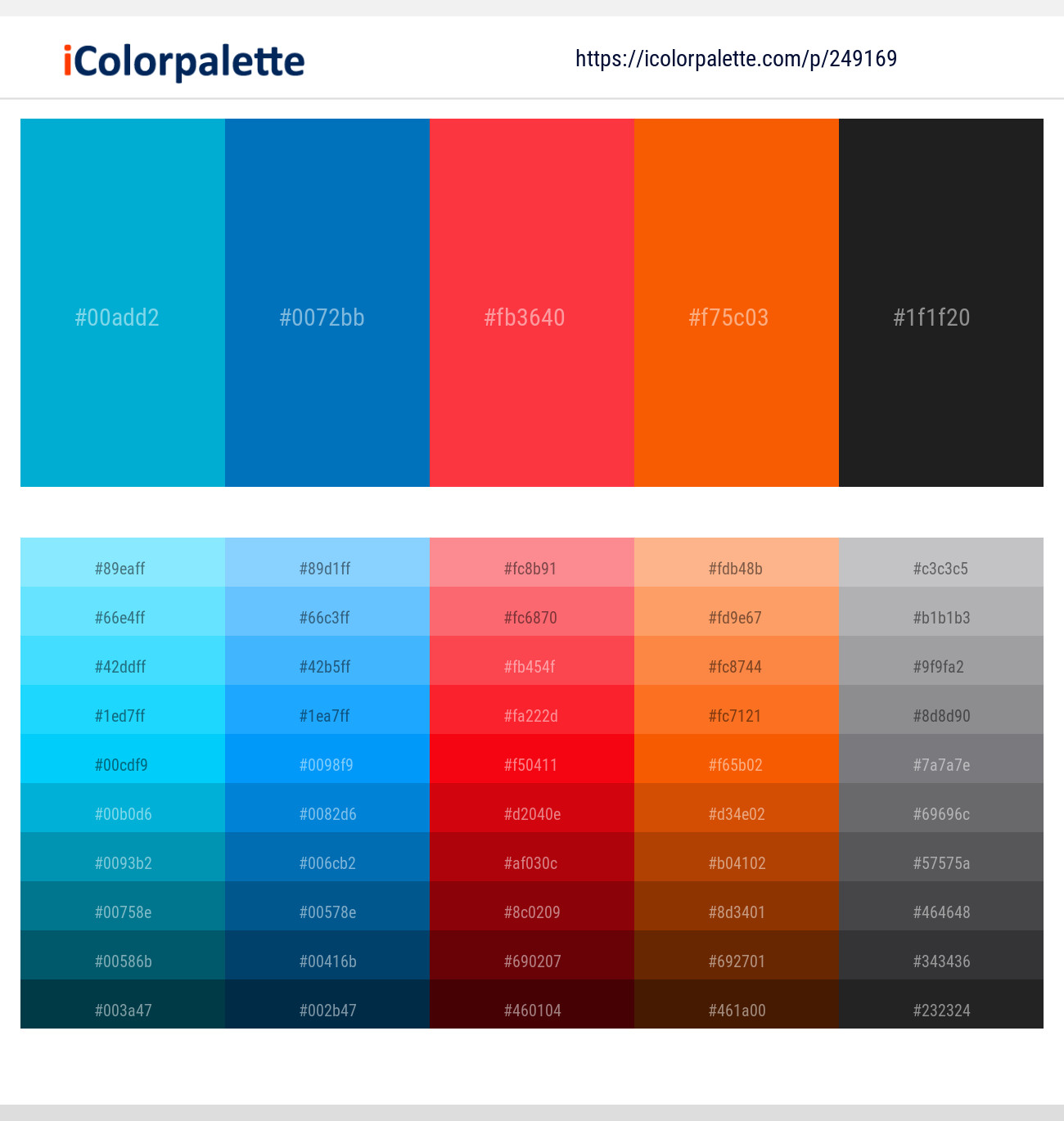 249169366 Bright Color Palettes