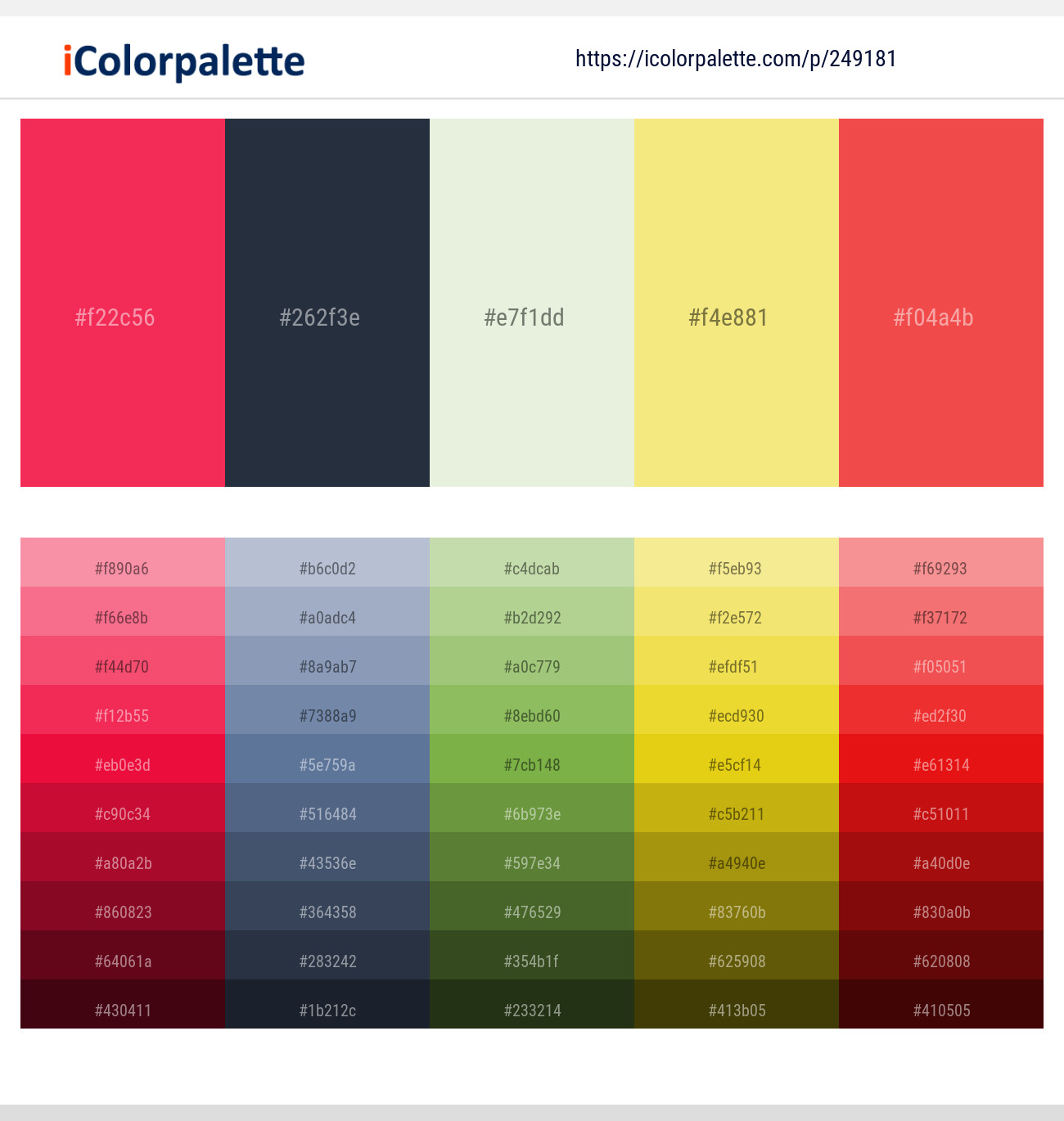 249181366 Bright Color Palettes