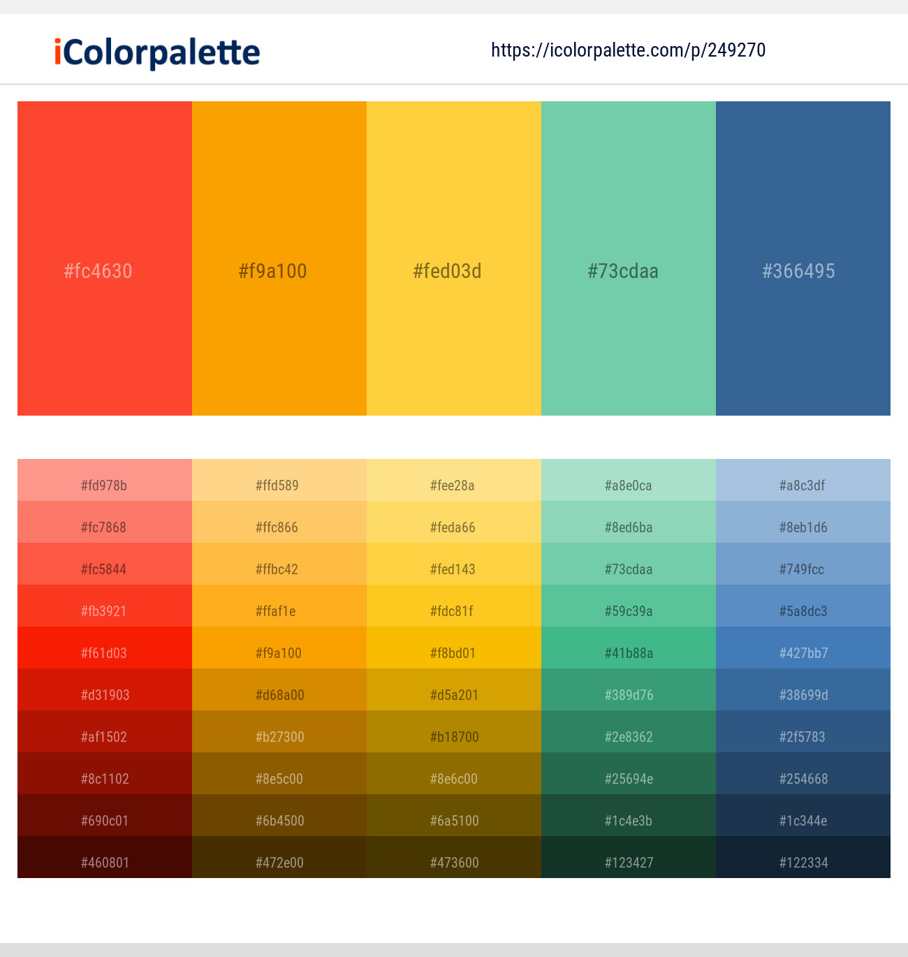 249270366 Bright Color Palettes