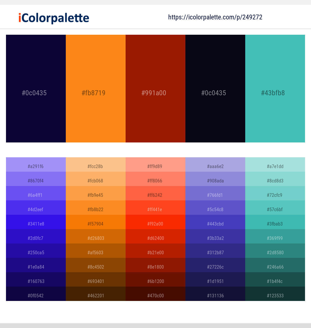 249272366 Bright Color Palettes