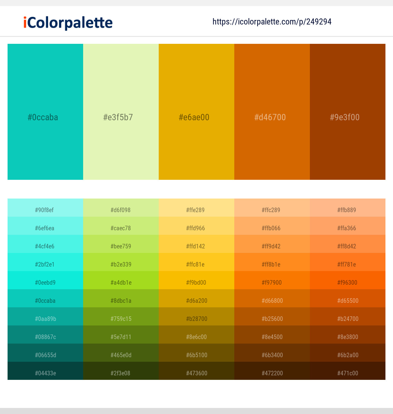 249294366 Bright Color Palettes