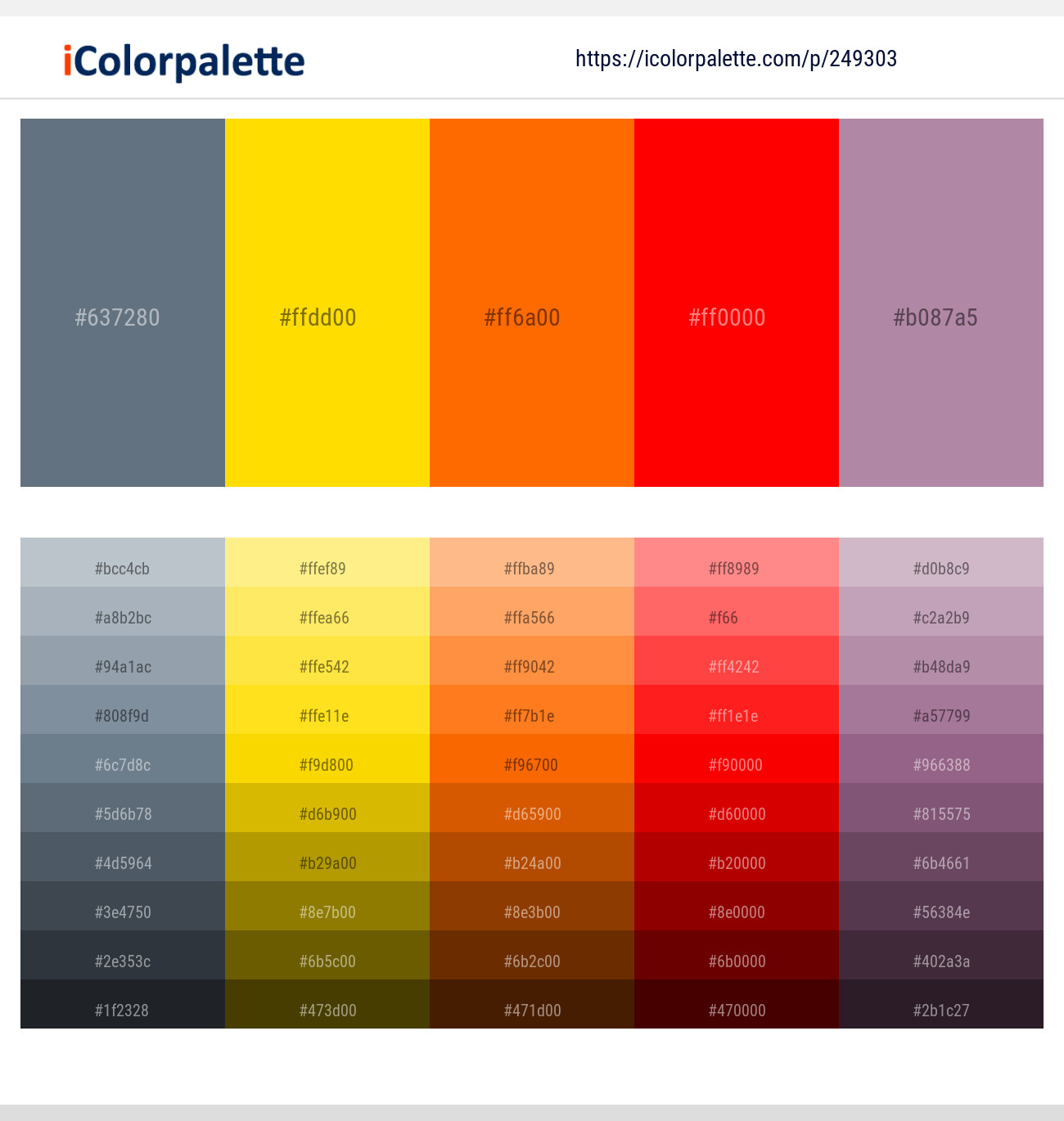 249303366 Bright Color Palettes