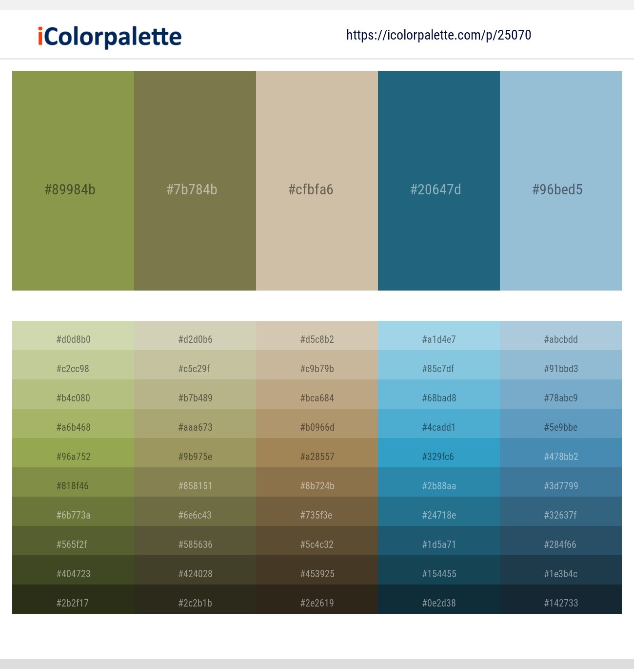 1 Latest Color Schemes with Vanilla And Half Baked Color tone combinations 2024 iColorpalette