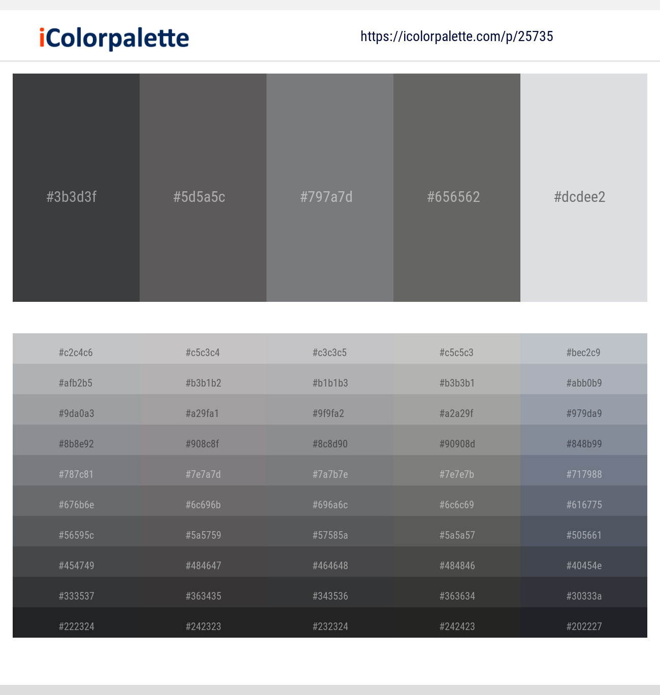 Cape Cod – Scorpion – Jumbo – Storm Dust – Iron Color scheme