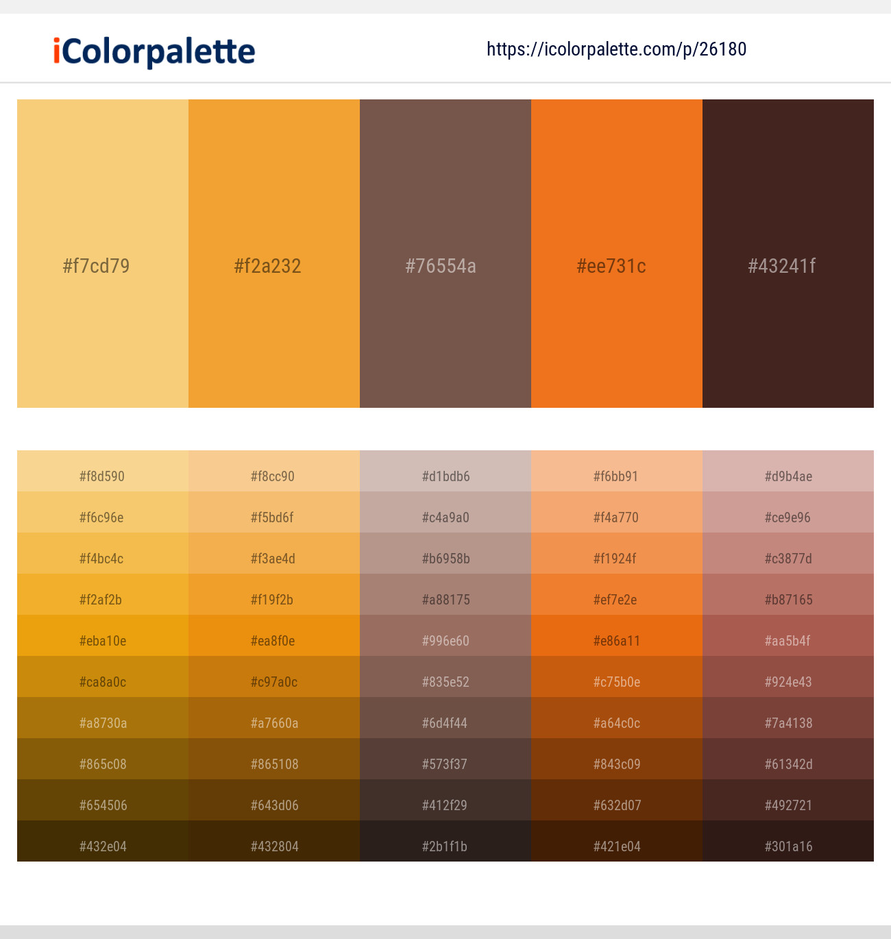 Rajah – Fuel Yellow – Roman Coffee – Tango – Cork Color scheme
