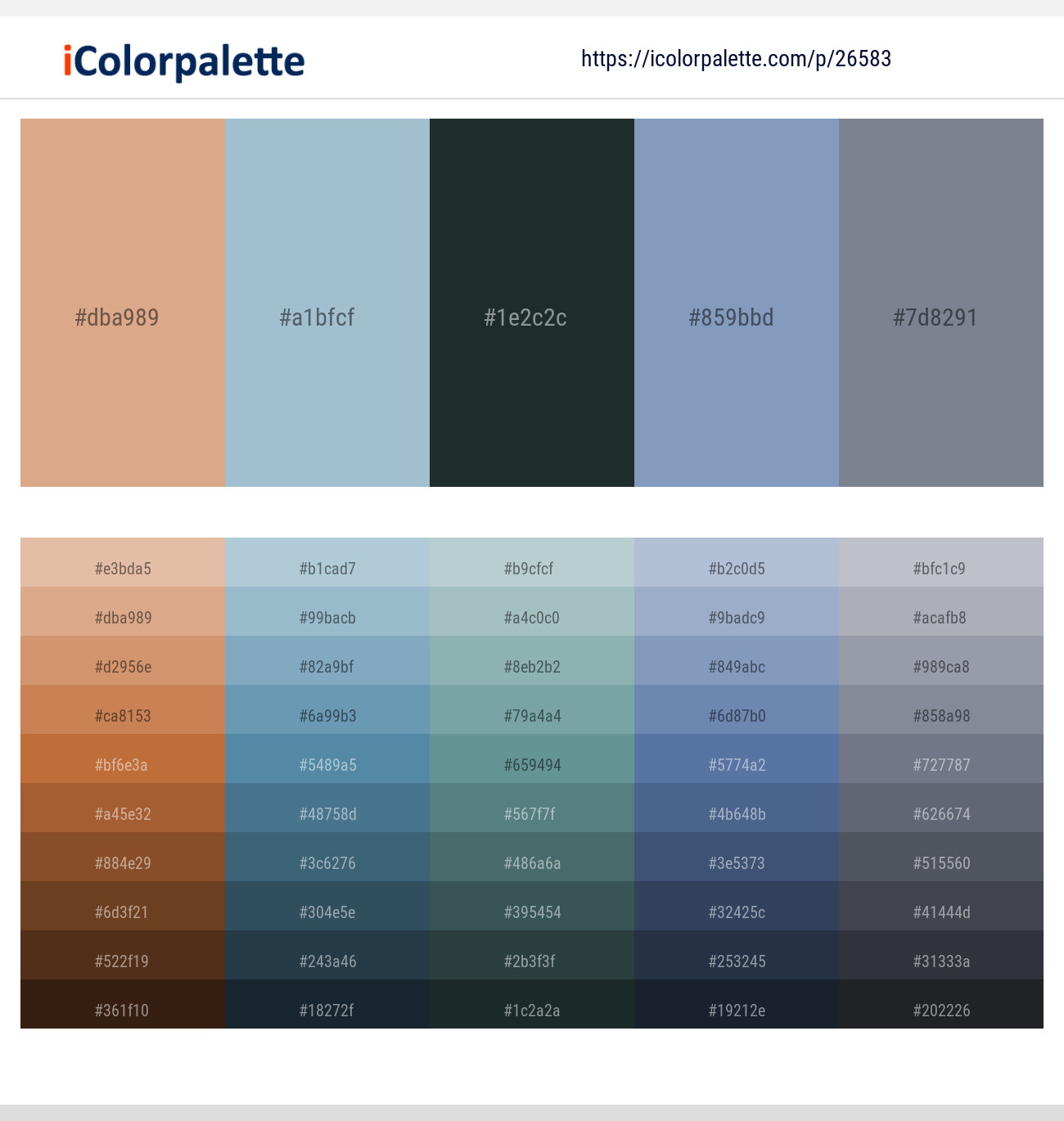Tumbleweed – Rock Blue – Outer Space – Nepal – Waterloo  Color scheme
