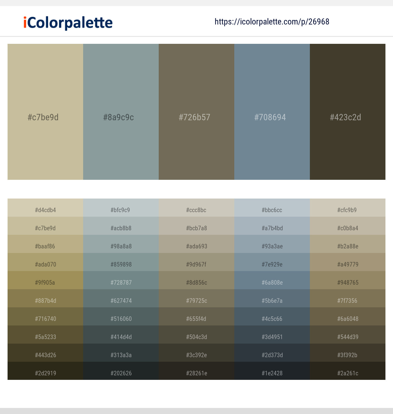1 Latest Color Schemes With Slate Gray And Taupe Color Tone 26968 Color Palette