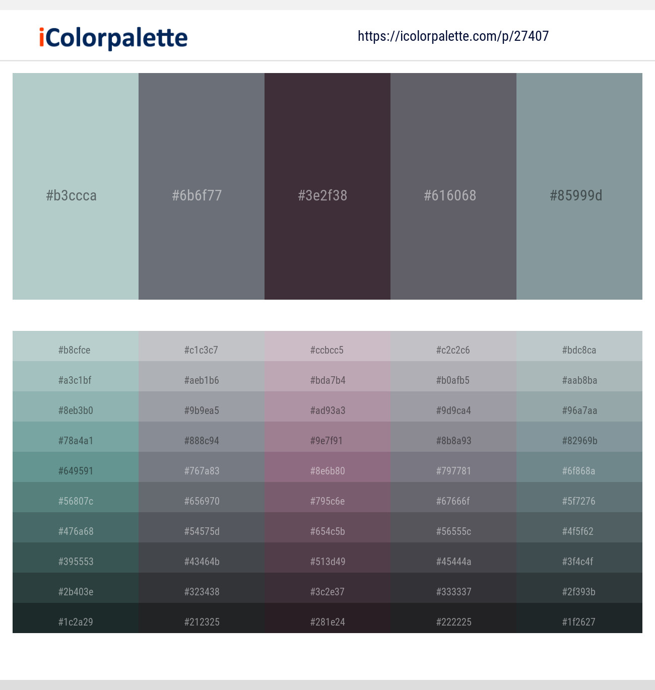Opal – Nevada – Thunder – Mid Gray – Granny Smith Color scheme