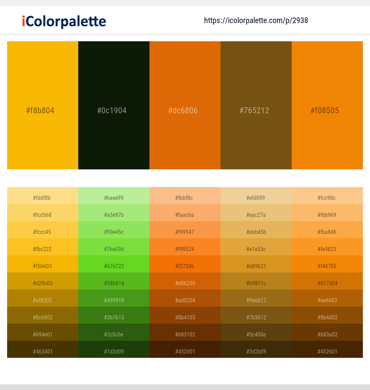 293845 Gold Color Palettes