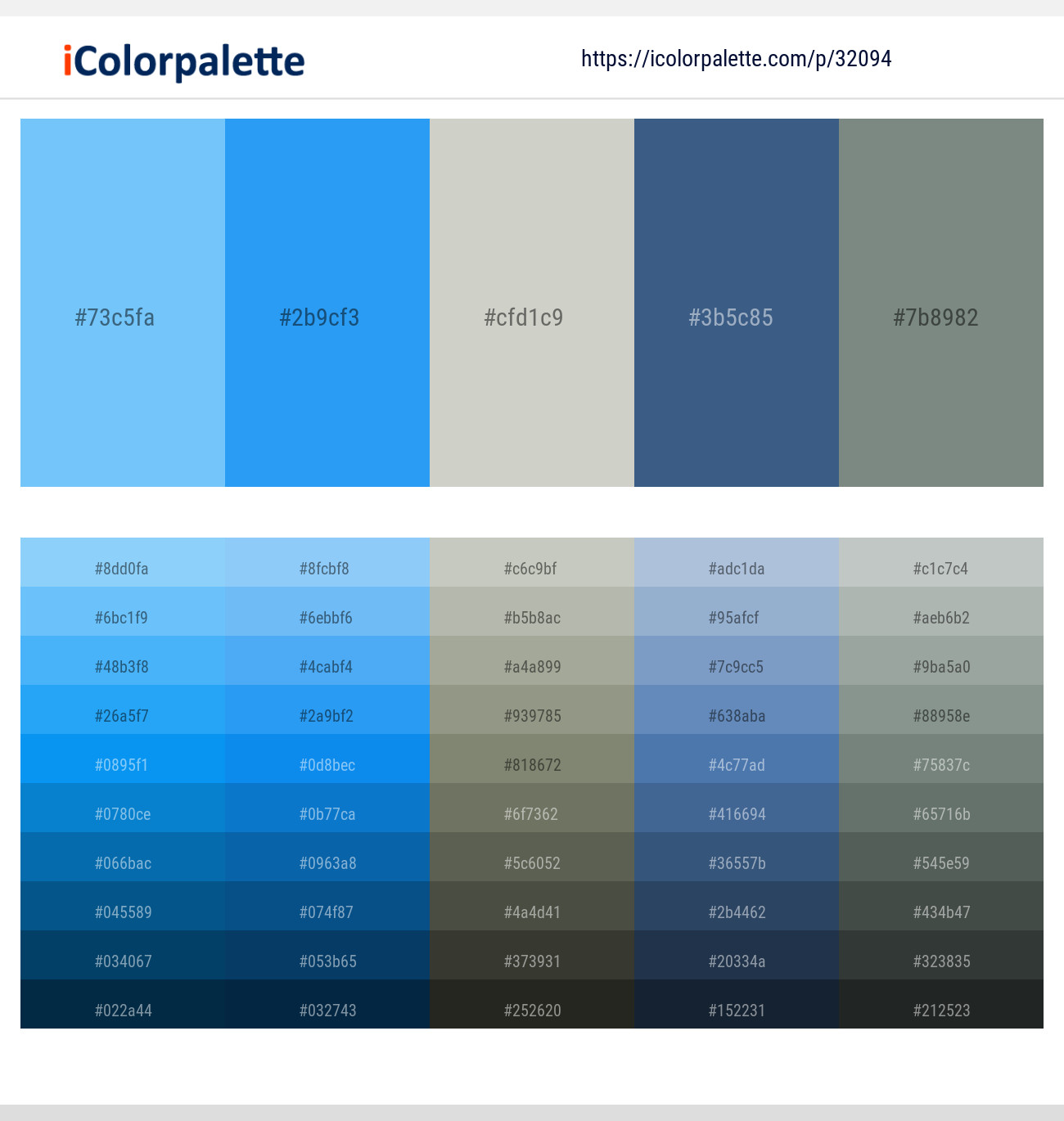 3 Latest Color Schemes with Celeste And Blue Smoke Color tone combinations, 2023