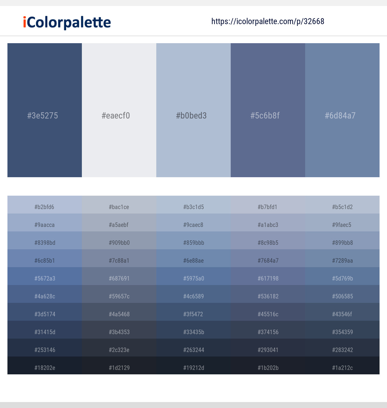 East Bay – Athens Gray – Casper – Waikawa Gray – Bermuda Gray Color scheme