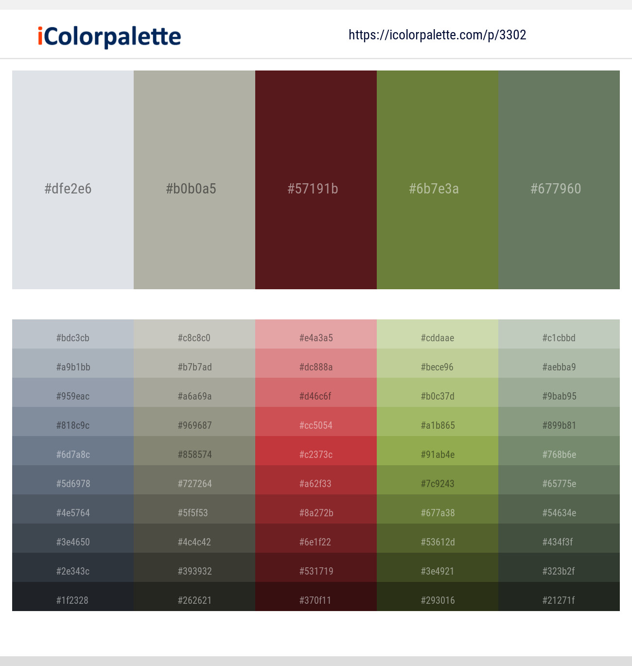 Iron – Delta – Espresso – Pesto – Willow Grove Color scheme