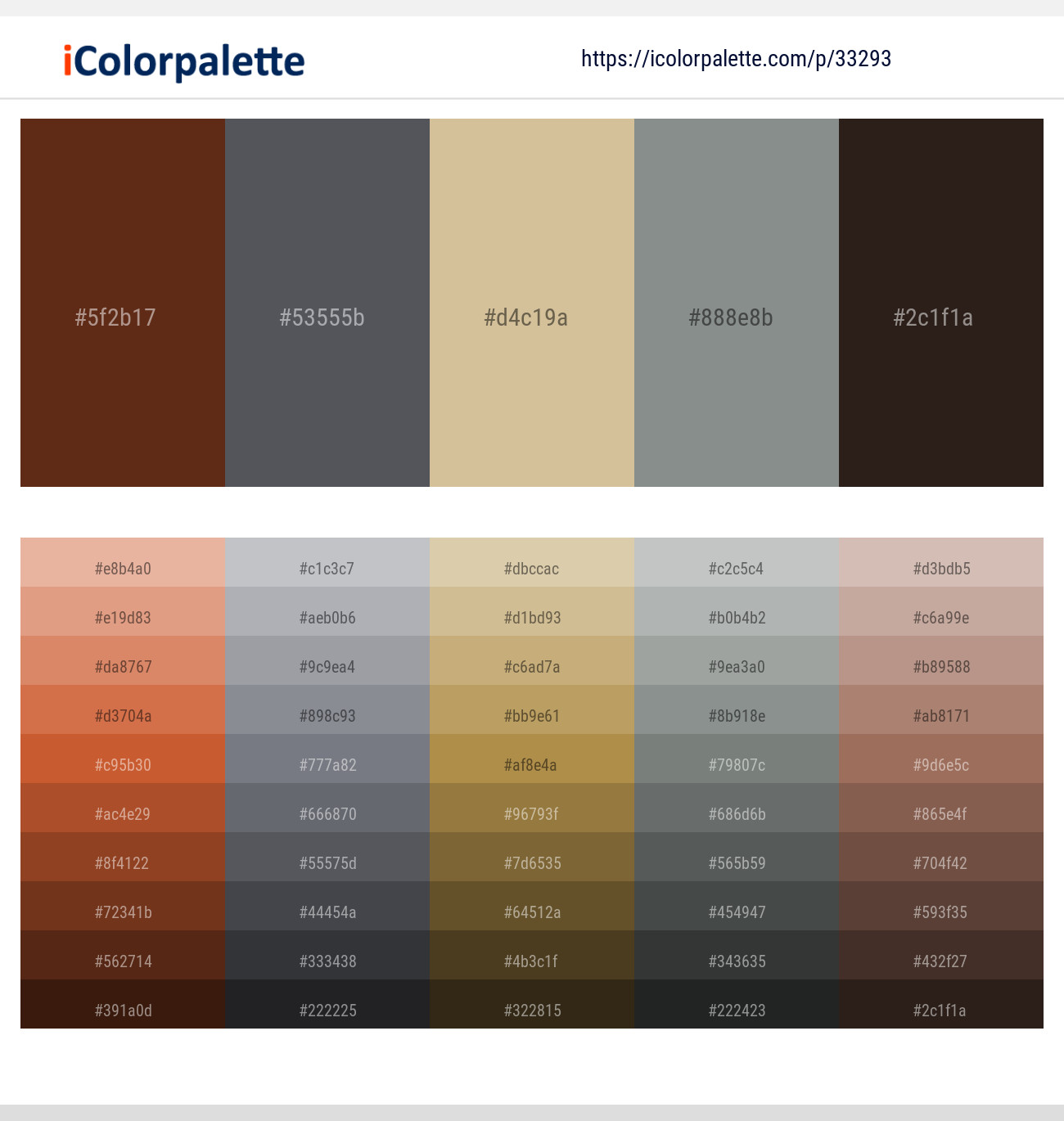 4 Latest Color Schemes with Espresso And Cocoa Brown Color tone  combinations, 2024